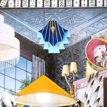 Load image into Gallery viewer, Art Deco Brooch Blue