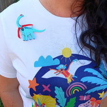 Load image into Gallery viewer, Bam the Brontosaurus Brooch