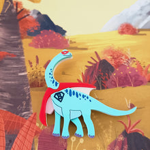 Load image into Gallery viewer, Bam the Brontosaurus Brooch