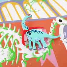 Load image into Gallery viewer, Bam the Brontosaurus Brooch