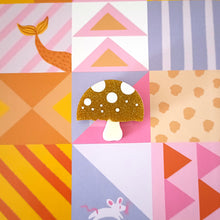 Load image into Gallery viewer, Mushroom Brooch Yellow