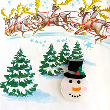 Load image into Gallery viewer, Frosty the Snowman Brooch