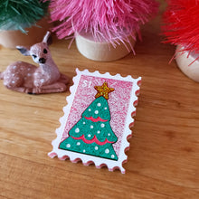 Load image into Gallery viewer, Christmas Stamp Brooches