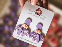 Load image into Gallery viewer, Purple Echinacea Dangles CLEARANCE