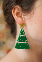 Load image into Gallery viewer, Christmas Tree Dangles Green CLEARANCE