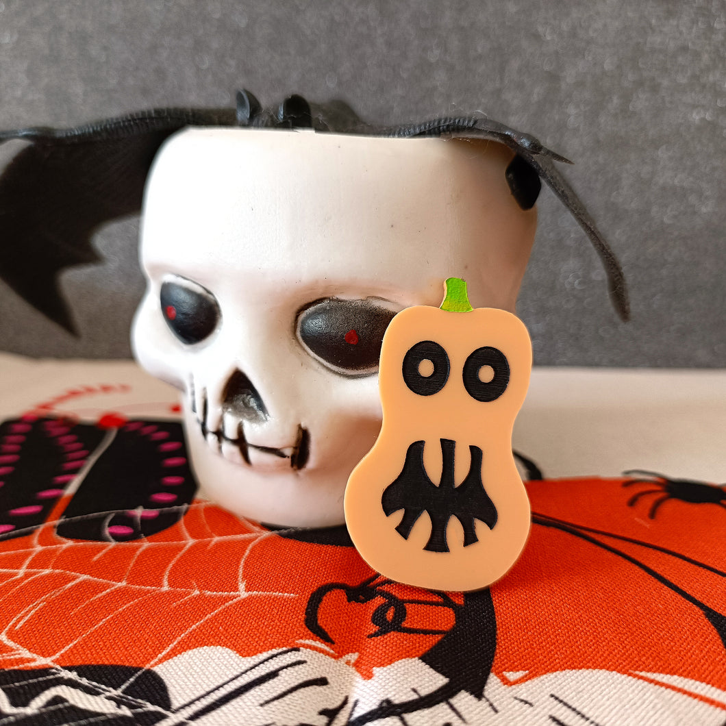 Mini Brooch Pumpkin Spooky