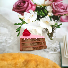 Load image into Gallery viewer, Piece of Cake Brooch Pink
