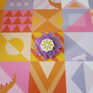 Flower Brooch Purple