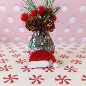 Mini Brooch Santa Hat