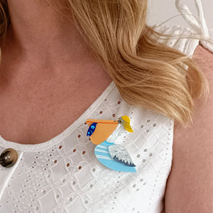 Pebbles The Pelican Brooch