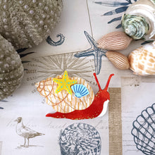 Load image into Gallery viewer, Silvia the Sea Snail Brooch
