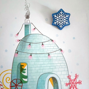 Mini Brooch Snowflake