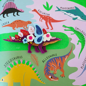 Sweet Pea the Stegosaurus Brooch