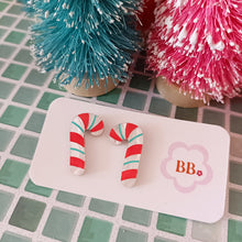Load image into Gallery viewer, Candy cane Studs
