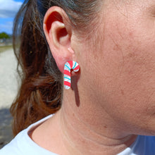 Load image into Gallery viewer, Candy cane Studs
