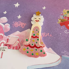 Load image into Gallery viewer, Miss Tinsel Brooch Pink

