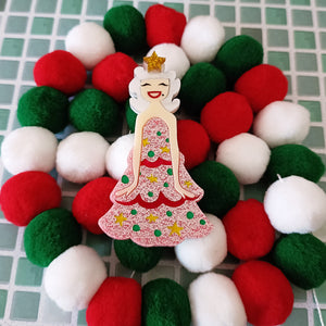 Miss Tinsel Brooch Pink