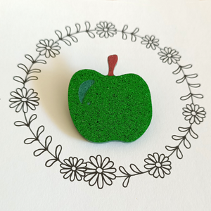 Mini Brooch Apple Green