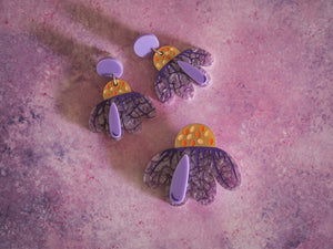 Purple Echinacea Dangles CLEARANCE