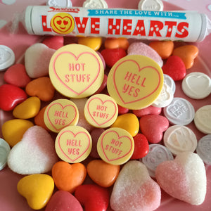 Candy Heart Studs Yellow