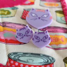 Load image into Gallery viewer, Cat Studs Purple

