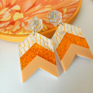 Chevron Dangles Orange CLEARANCE