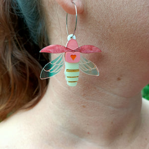 Firefly Dangle Earrings Pink CLEARANCE