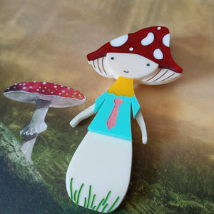Mr Mushroom Brooch