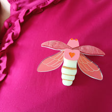 Load image into Gallery viewer, Firefly Brooch Pink
