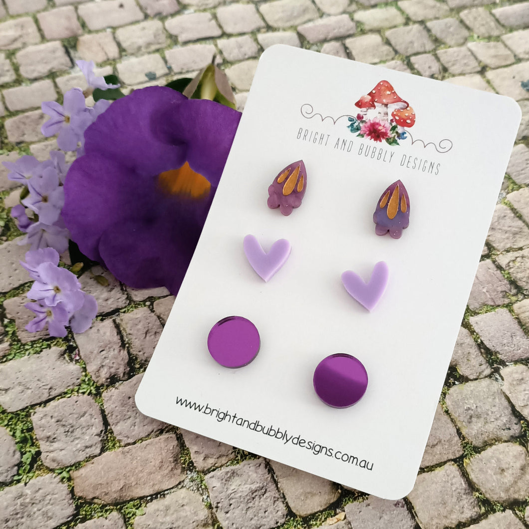 Purple Stud Set