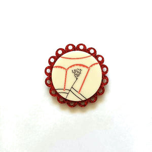 'A Racy Lady' Brooch CLEARANCE