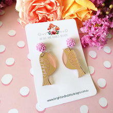 Load image into Gallery viewer, Rose Gold Bird Dangles CLEARANCE

