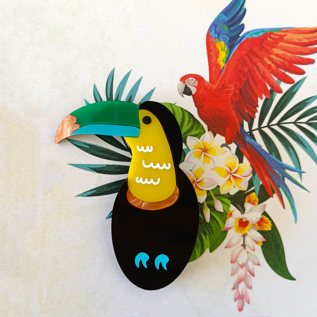 Tag the Toucan Brooch CLEARANCE