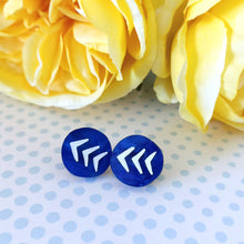 Load image into Gallery viewer, Arrow Studs Blue
