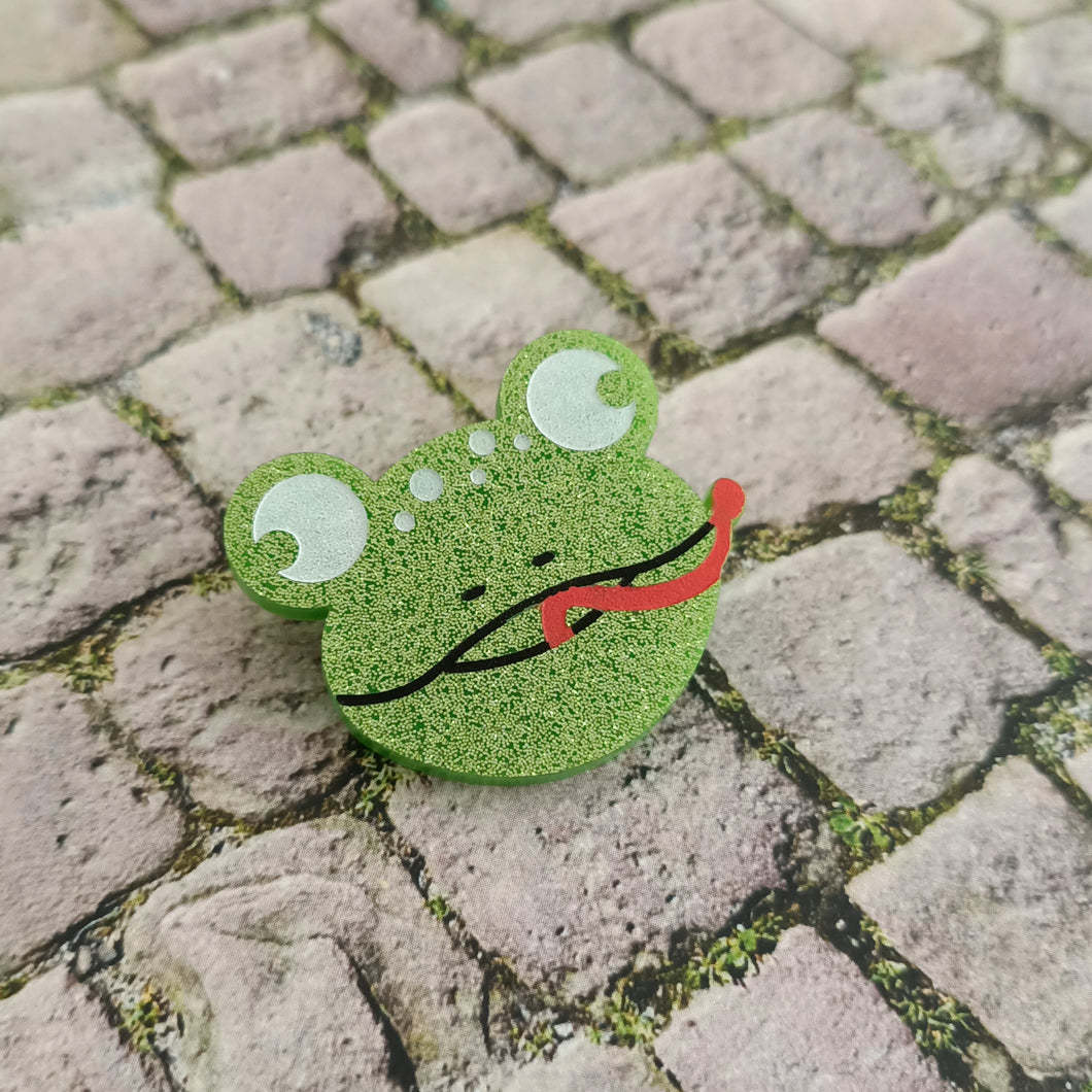 Mini Brooch Frog