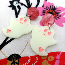 Load image into Gallery viewer, Ghost Earrings Pink CLEARANCE
