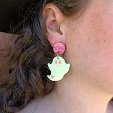 Load image into Gallery viewer, Ghost Earrings Pink CLEARANCE
