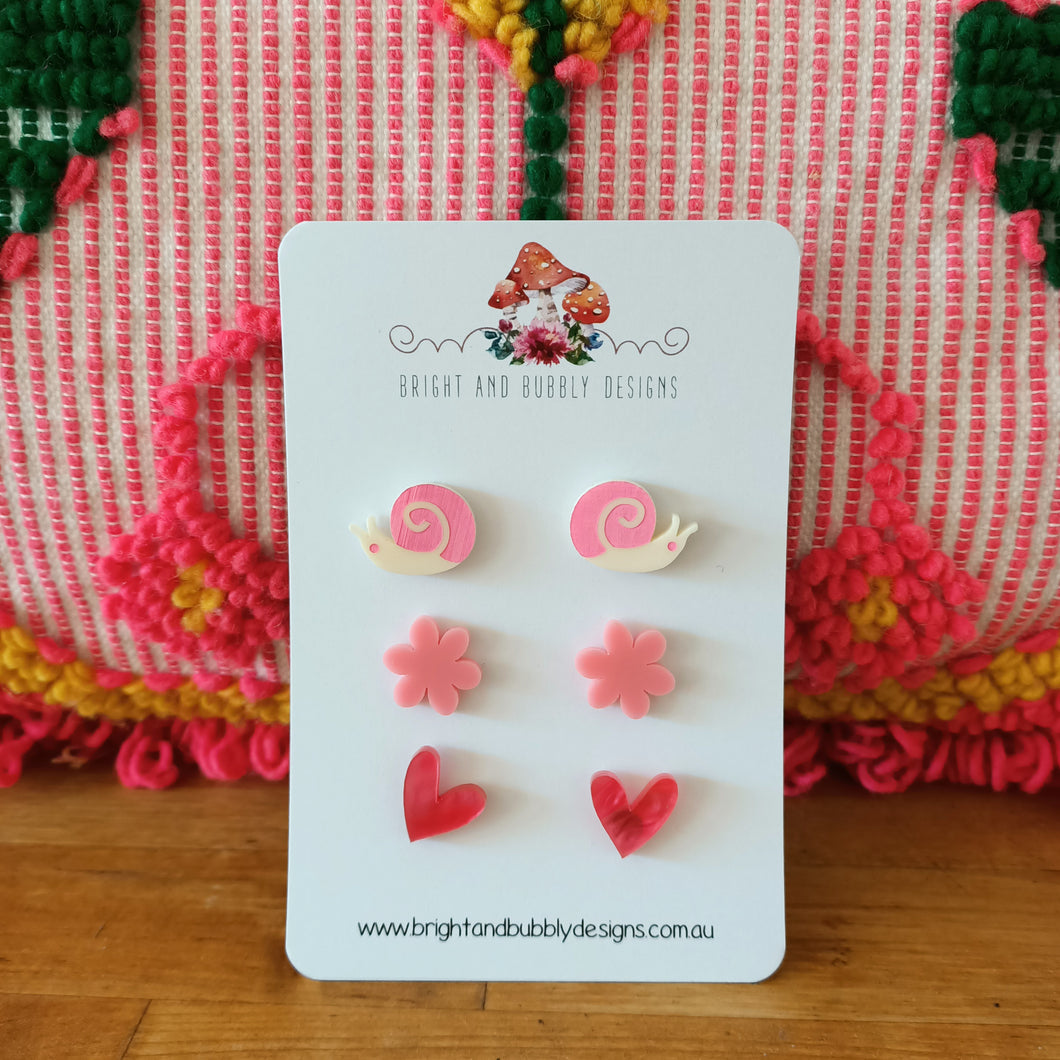 Pink Stud Set