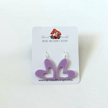Load image into Gallery viewer, Purple Solid Heart Dangle Large
