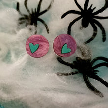 Load image into Gallery viewer, Circle Heart Studs CLEARANCE
