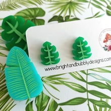 Load image into Gallery viewer, Monstera Leaf Studs
