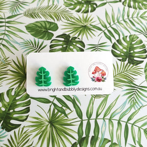 Monstera Leaf Studs