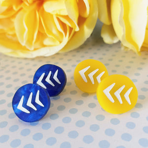 Arrow Studs Blue