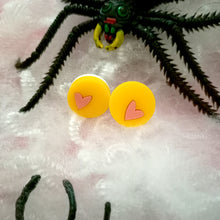 Load image into Gallery viewer, Circle Heart Studs CLEARANCE
